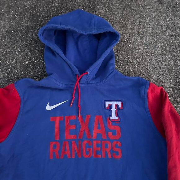 Y2k Nike Texas Rangers hoodie pullover size large baseball - Picture 2 of 4